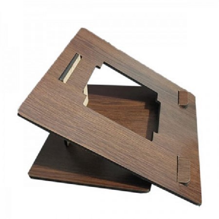 wooden laptop stand