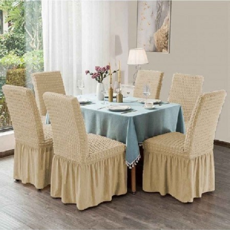 Chair cover 6 pis Cream