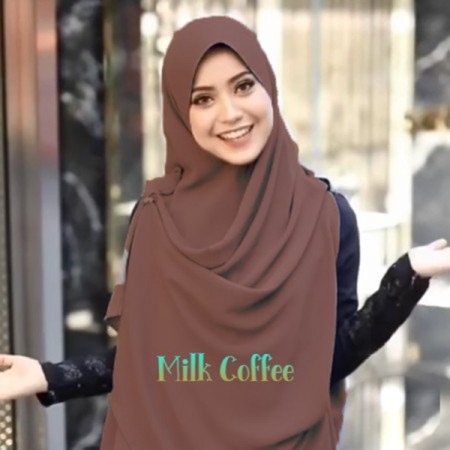 Large Ready Hijab-Milk Cofee