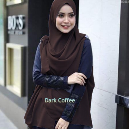 Large Ready Hijab-Dark Cofee