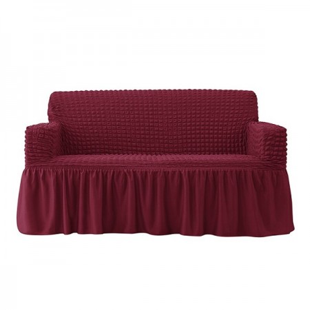 sofa cover 3 seater merun