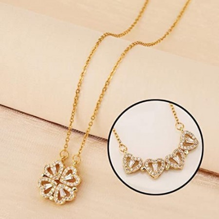 4 in 1 Love Heart Magnetic Pendant Necklace